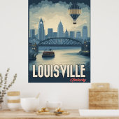 Louisville, Kentucky - Prachtige stad Uitzichten Poster (Keuken)