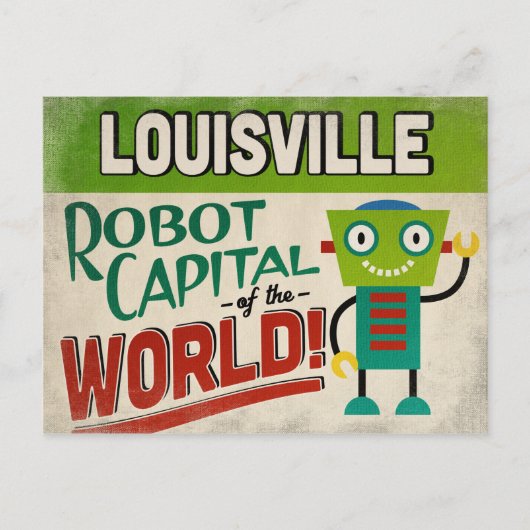 Louisville Kentucky Robot - Funny  Briefkaart (Voorkant)