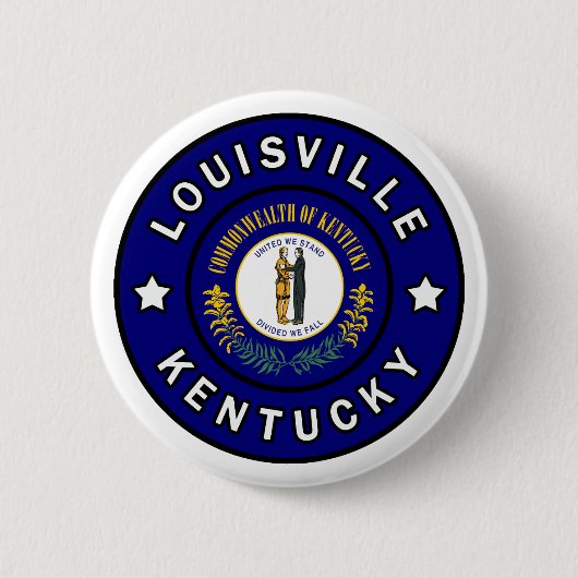Louisville Kentucky Ronde Button 5,7 Cm (Voorkant)