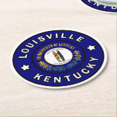 Louisville Kentucky Ronde Kartonnen Onderzetter (Gebogen)