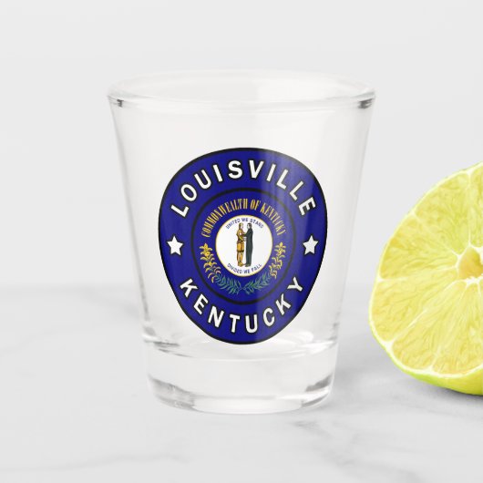 Louisville Kentucky Shot Glas (Voorkant)
