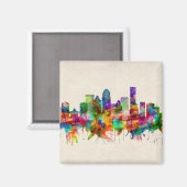 Louisville Kentucky Skyline Magneet (Voorkant / Achterkant)