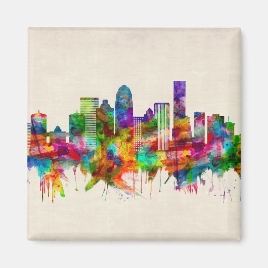 Louisville Kentucky Skyline Magneet (Voorkant)