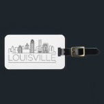 Louisville, Kentucky Stylized Skyline Bagagelabel<br><div class="desc">Een uniek bagagelabel dat de prachtige stad Louisville,  Kentucky,  vertegenwoordigt. Dit label bevat een gestileerde illustratie van de unieke skyline van de stad met de naam eronder.</div>