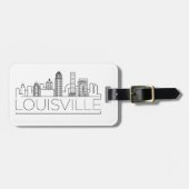 Louisville, Kentucky Stylized Skyline Bagagelabel (Voorkant horizontaal)