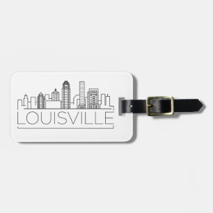 Louisville, Kentucky Stylized Skyline Bagagelabel