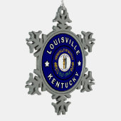 Louisville Kentucky Tin Sneeuwvlok Ornament (Links)
