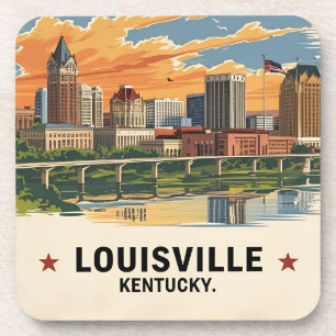 Louisville Kentucky USA Silhouet Bier Onderzetter