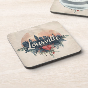 Louisville Kentucky USA Silhouet Bier Onderzetter