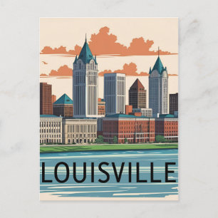 Louisville Kentucky USA Silhouet Briefkaart