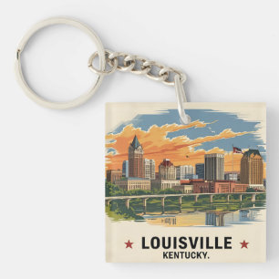 Louisville Kentucky USA Silhouette Sleutelhanger