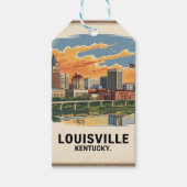 Louisville Kentucky USA Skyline Cadeaulabel (Voorkant)