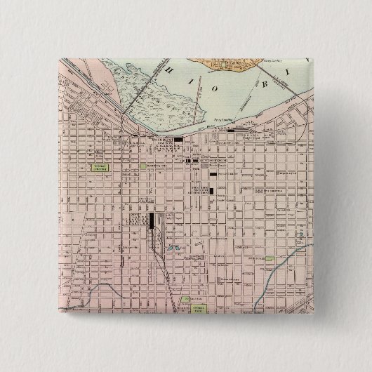 Louisville, Kentucky Vierkante Button 5,1 Cm (Voorkant)
