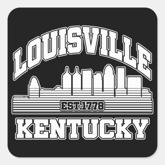Louisville, Kentucky Vierkante Sticker (Voorkant)