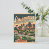Louisville Kentucky Vintage, Reizen Briefkaart (Staand voorkant)