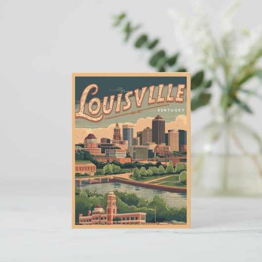 Louisville Kentucky Vintage, Reizen Briefkaart (Staand voorkant)