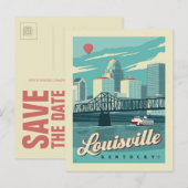 Louisville, Kenucky | Datum opslaan Aankondigingskaart (Voorkant / Achterkant)