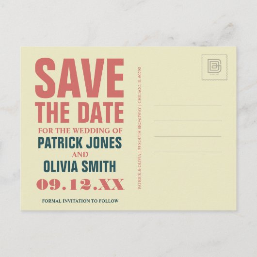 Louisville, Kenucky | Datum opslaan Aankondigingskaart (Achterkant)