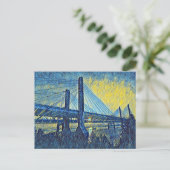Louisville, KY Abraham Lincoln Bridge Schilderij Briefkaart (Staand voorkant)