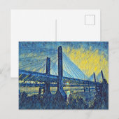 Louisville, KY Abraham Lincoln Bridge Schilderij Briefkaart (Voorkant / Achterkant)