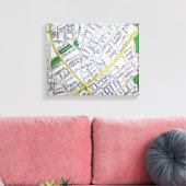 LOUISVILLE, KY kaart Canvas Afdruk (Insitu (Woonkamer))