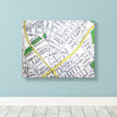LOUISVILLE, KY kaart Canvas Afdruk (Insitu (Houten vloer))