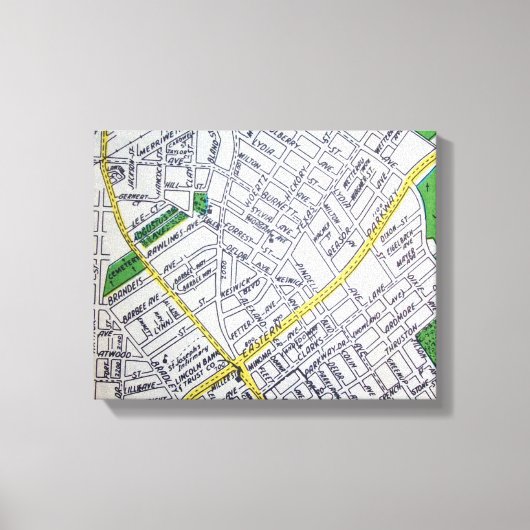 LOUISVILLE, KY kaart Canvas Afdruk (Voorkant)