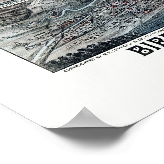 Louisville, KY Panoramic Map - 1883 Poster (Hoek)