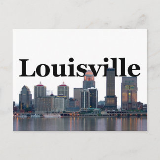 Louisville KY Skyline met Louisville in Sky Briefkaart