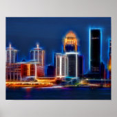 Louisville Ky skyline Poster (Voorkant)