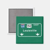 Louisville, KY verkeersbord Magneet (Voorkant / Achterkant)