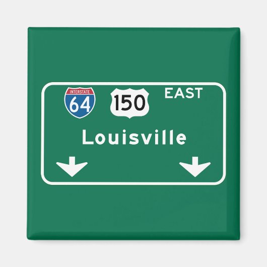 Louisville, KY verkeersbord Magneet (Voorkant)