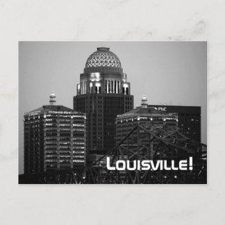 Louisville, KY - Zwart en wit afdrukken (Briefkaar Briefkaart