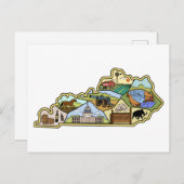  Louisville Lexington Kentucky Map Briefkaart (Voorkant / Achterkant)