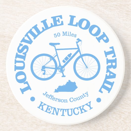 Louisville Loop (fietsen) Zandsteen Onderzetter (Voorkant)