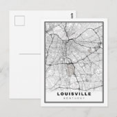 Louisville Map Briefkaart (Voorkant / Achterkant)