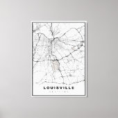 Louisville Map Canvas Afdruk (Voorkant)