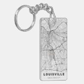 Louisville Map Sleutelhanger (Voorkant Links)