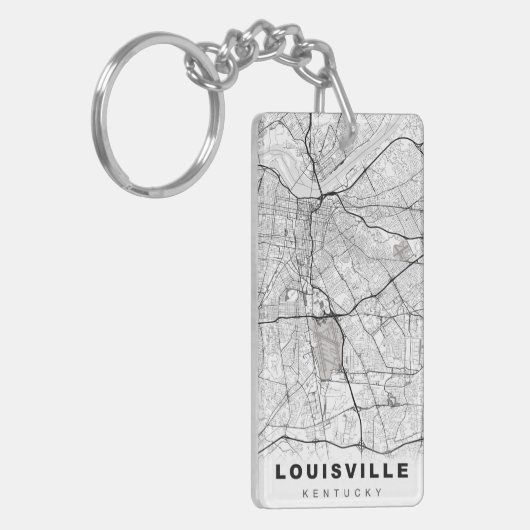 Louisville Map Sleutelhanger (Voorkant Links)