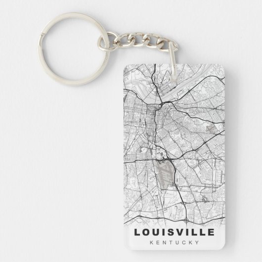 Louisville Map Sleutelhanger (Voorkant)