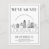 Louisville Modern Deco | Nieuw Adres Aankondigingskaart (Voorkant)