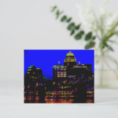 Louisville Neon Skyline Briefkaart (Staand voorkant)
