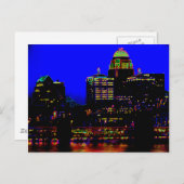 Louisville Neon Skyline Briefkaart (Voorkant / Achterkant)