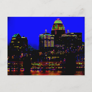 Louisville Neon Skyline Briefkaart