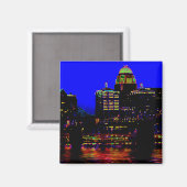 Louisville Neon Skyline Magnet (Voorkant / Achterkant)