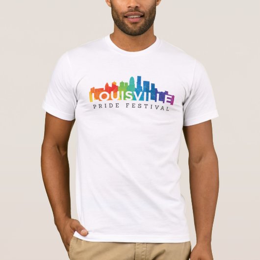 Louisville Pride Mannen Bannella Canvas T-Shirt (Voorkant)