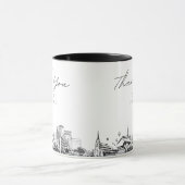 Louisville-schets Eenvoudige Aangepaste Trouwkoffi Mok (Midden)