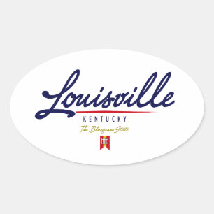 Louisville Script Ovale Sticker