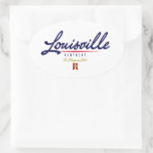 Louisville Script Ovale Sticker (Tas)
