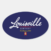 Louisville Script Ovale Sticker (Voorkant)